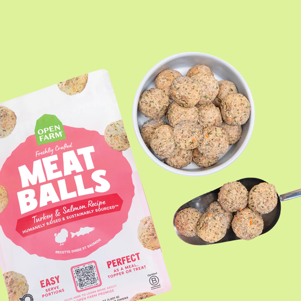 Open Farm Gently Cooked Meatballs Turkey & Salmon 14oz
