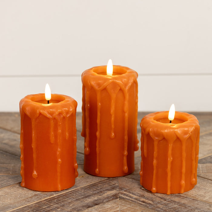 Orange Pillar Candle