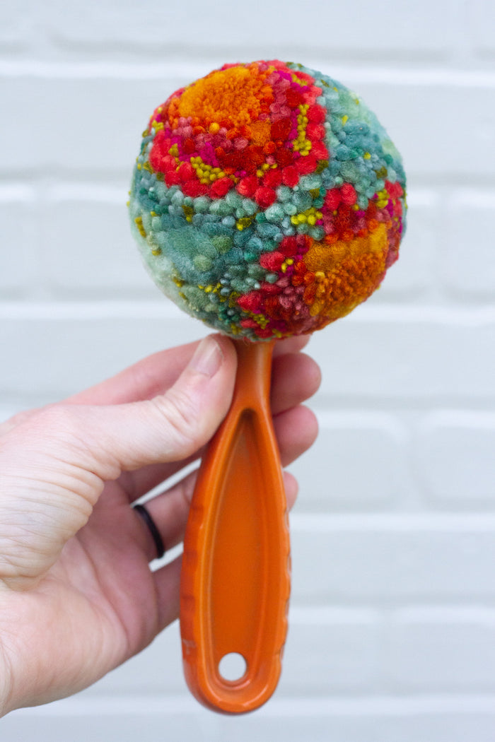 Oversized Ice Cream Scoop Puff | Painted Orange