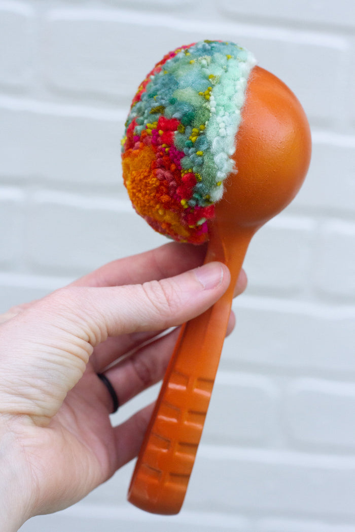 Oversized Ice Cream Scoop Puff | Painted Orange