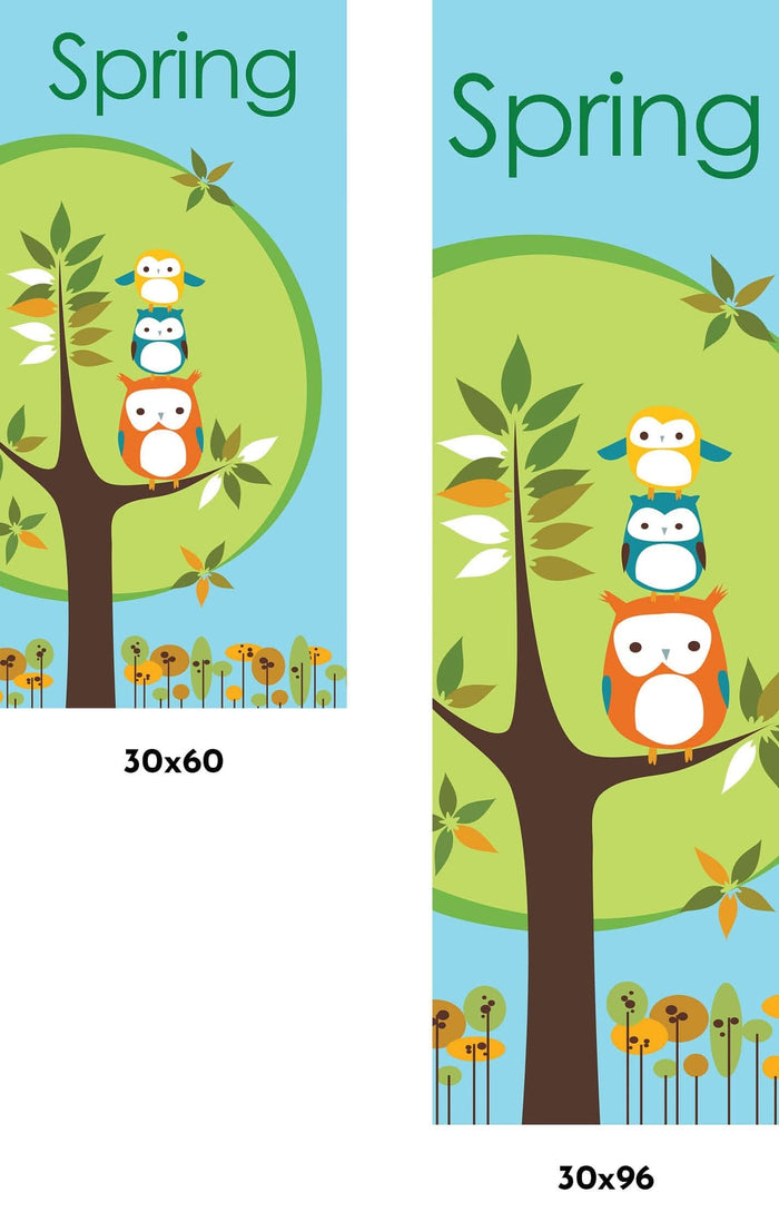 Owls in Spring Single Vinyl Banner Dekra-Lite