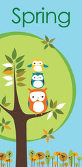 Owls in Spring Single Vinyl Banner Dekra-Lite