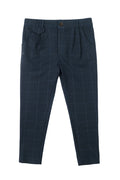 pants subtle plaid - navy