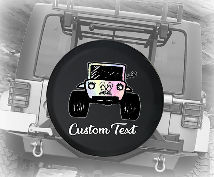 Pastel Girl the Wave Girls Sandals- Personalized Spare Tire Cover - TireCoverPro