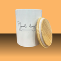 Pearhead Ceramic Treat Jar with Wooden Lid Good Dog