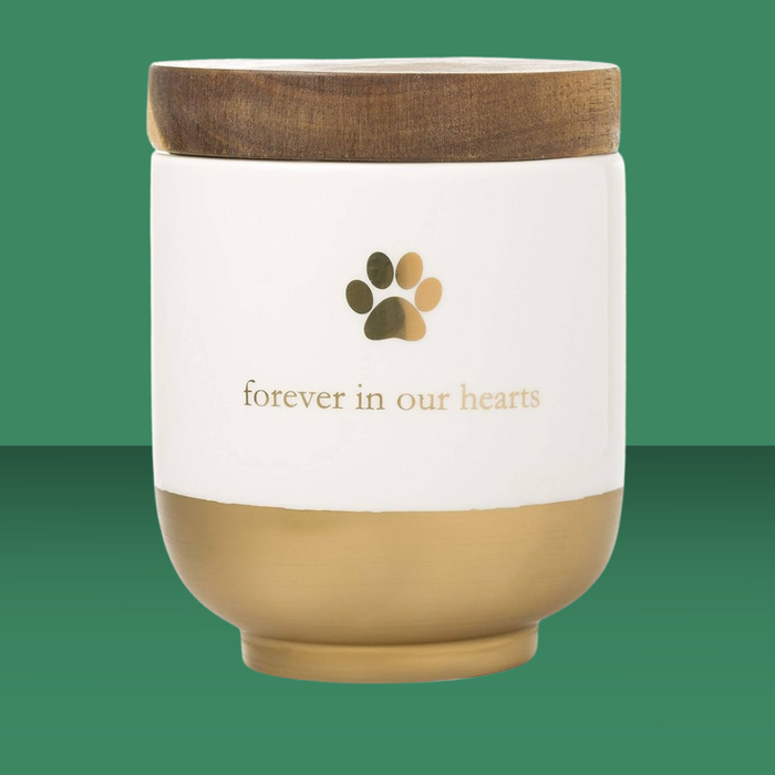 Pearhead Pet Ceramic Urn Gold
