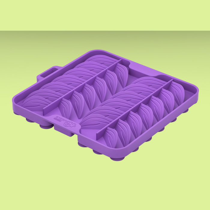 Pet Future Interlocking Lick Mat Purple Leaf Explorer