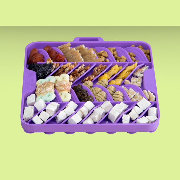 Pet Future Interlocking Lick Mat Purple Leaf Explorer
