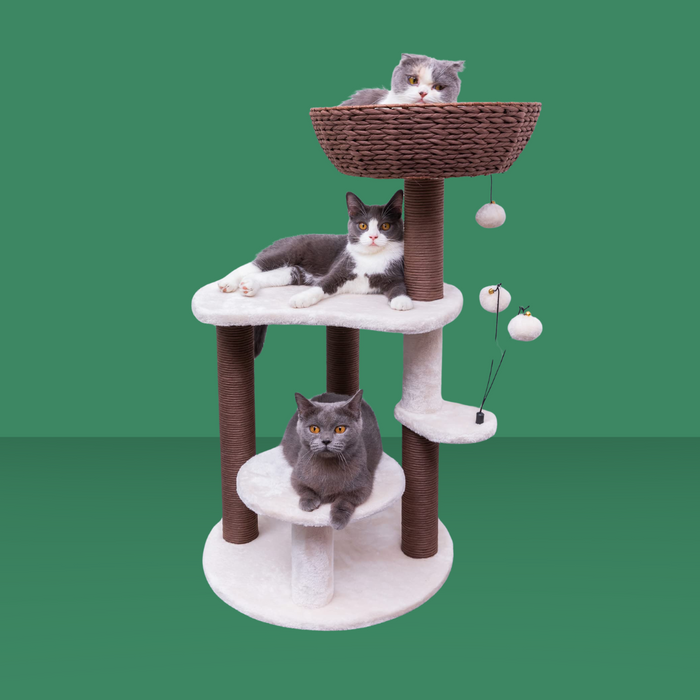 Petpals Quartz Natural Aesthetic Handwoven Cat Tree