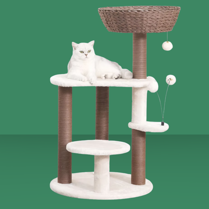 Petpals Quartz Natural Aesthetic Handwoven Cat Tree