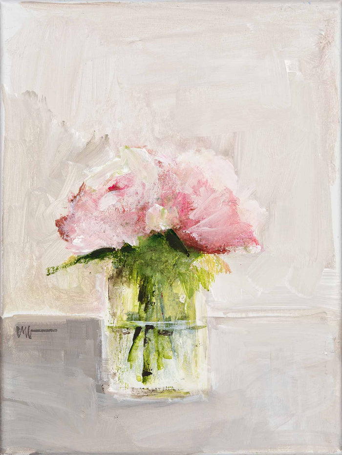 Pink Peonies in Glass