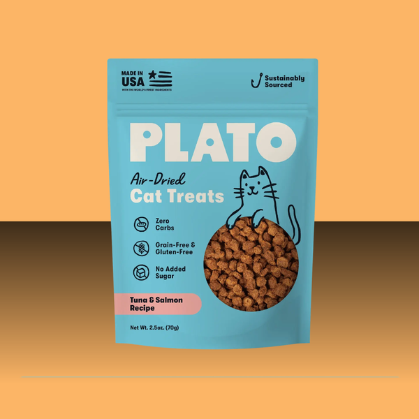 Plato Cat Air Dried Treats Salmon & Tuna 2.5oz