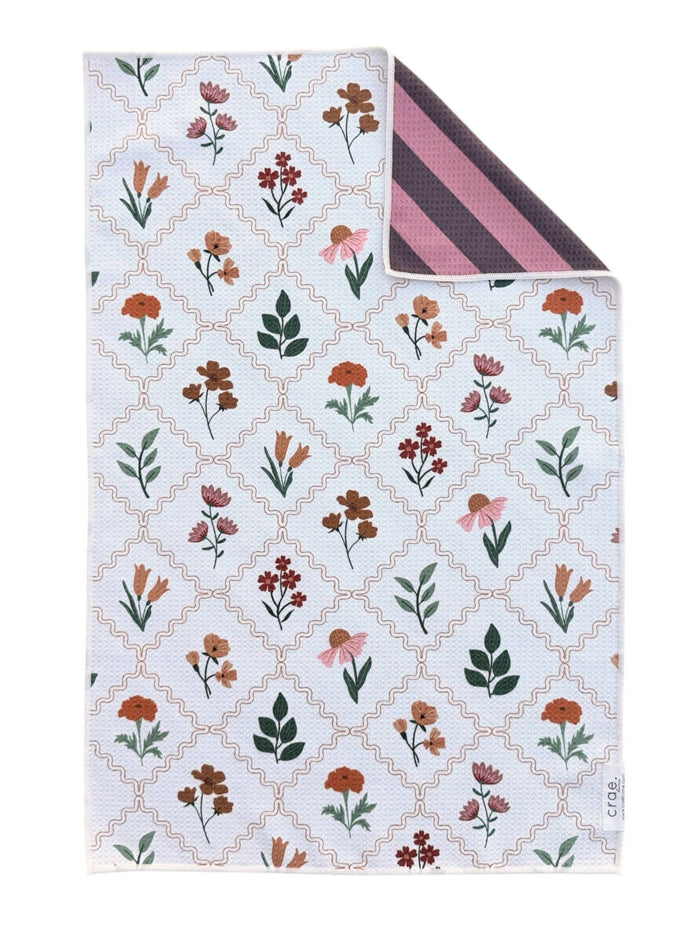 Pressed Petals: Reversible Hand Towel & Washcloth