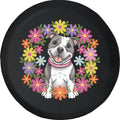 Pretty Flower Pittie Dog Pitbull Lover  - Spare Tire Cover