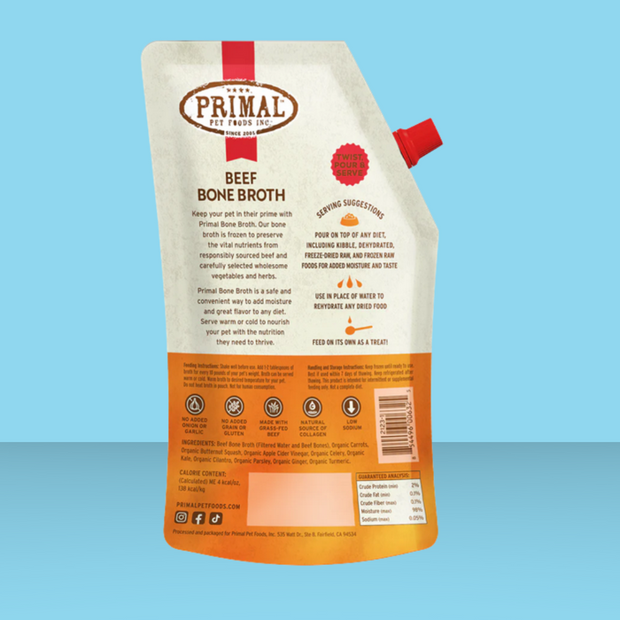Primal Bone Broth Beef 20oz