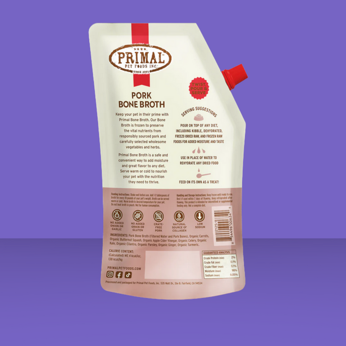 Primal Bone Broth Pork 20oz