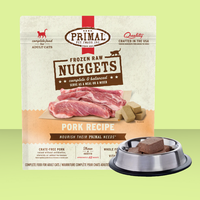 Primal Feline Pork Nuggets 3#