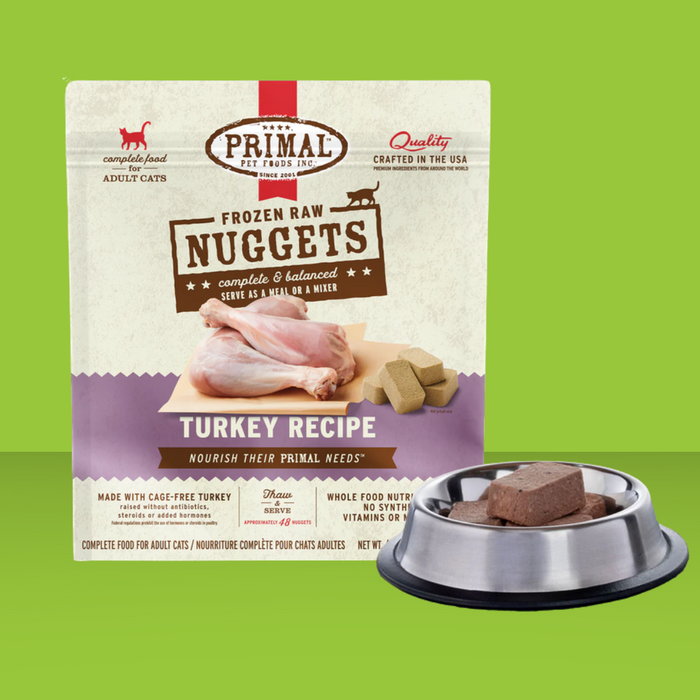 Primal Feline Turkey Nuggets 3#