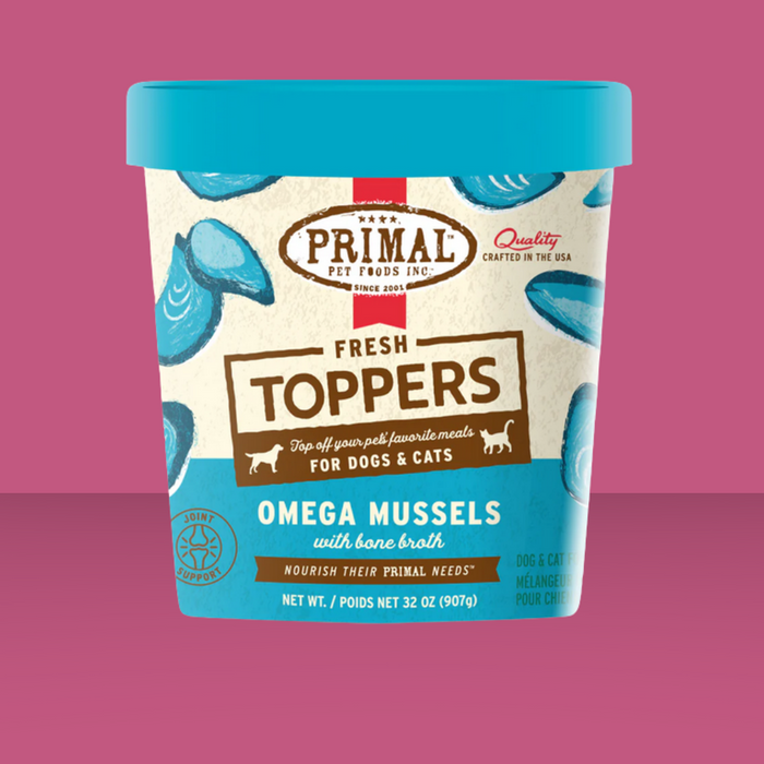 Primal Fresh Toppers Omega Mussels 16oz