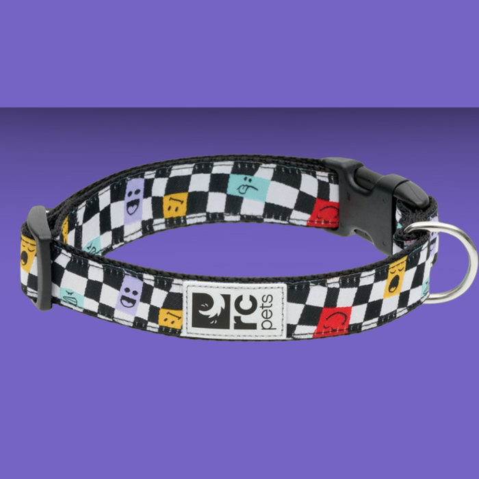 RC Pet Clip Collar Checkerboard S