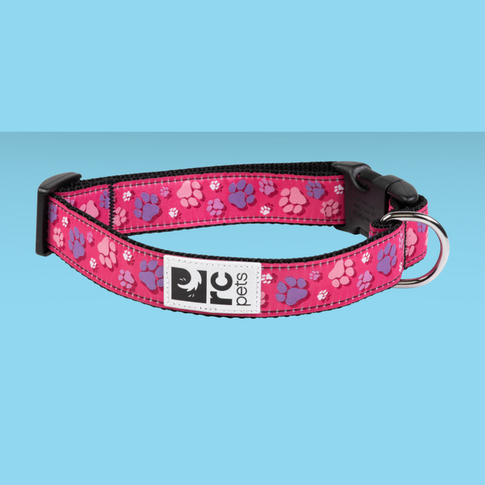 RC Pet Clip Collar Fresh Tracks Pink M