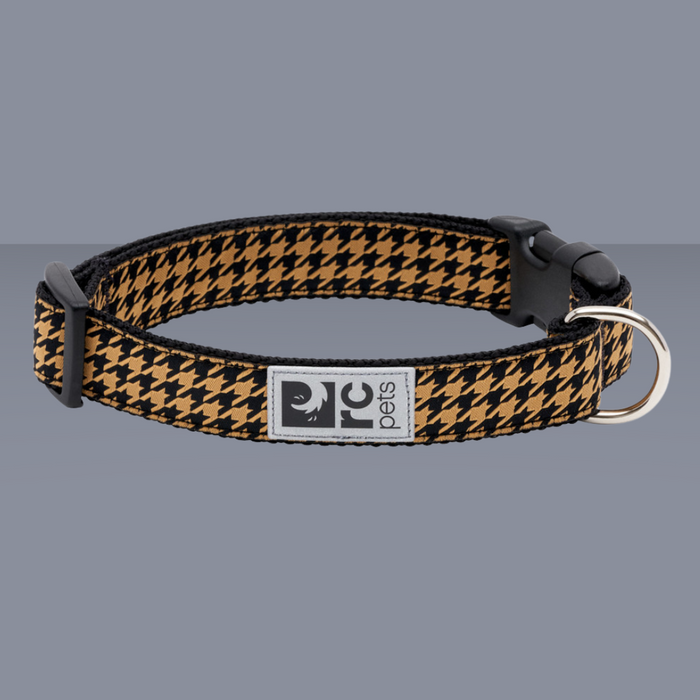 RC Pet Clip Collar Houndstooth Toffee S