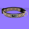 RC Pet Clip Collar Tan Tartan L