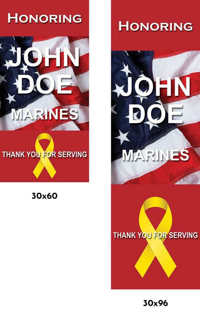 Red Honors Single Vinyl Banner Dekra-Lite