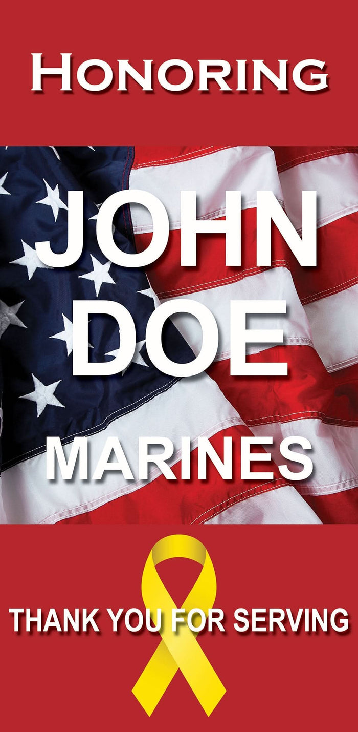 Red Honors Single Vinyl Banner Dekra-Lite