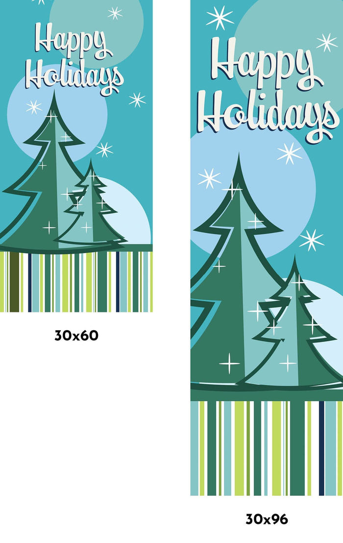 Retro Trees Single Vinyl Banner Dekra-Lite