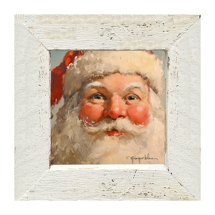 Rosey Cheek Santa Gazing - Framed Art