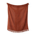 Rust Chenille Waffle Throw