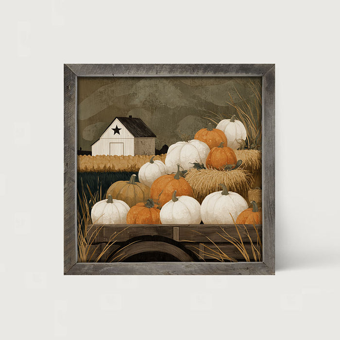 Rustic Wagon with Pumpkins