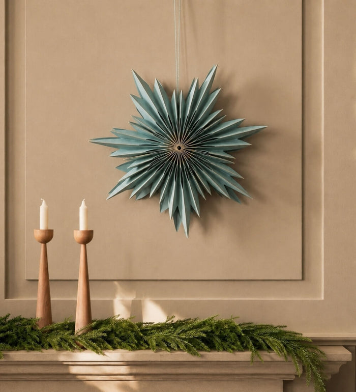 Sage paper snowflake