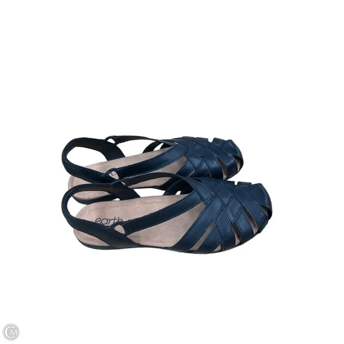 Sandals Flats By Earth In Black, Size: 10