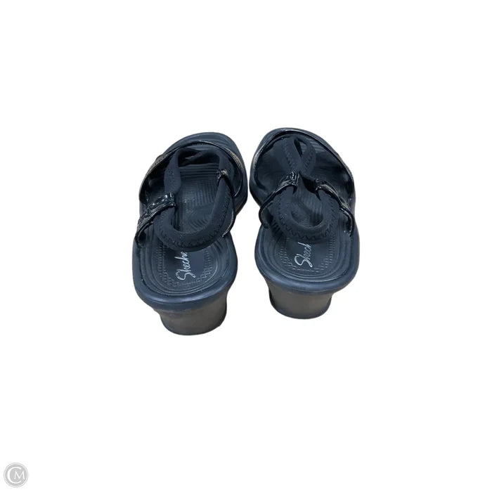 Sandals Heels Platform By Skechers In Black, Size: 9