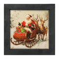 Santa in Sleigh - Framed Art