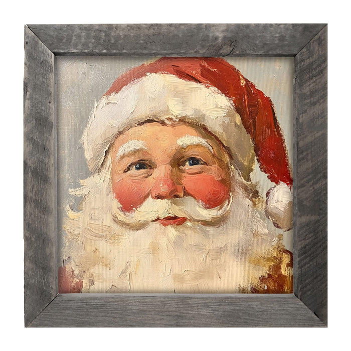 Santa Serenely Smiling - Framed Art