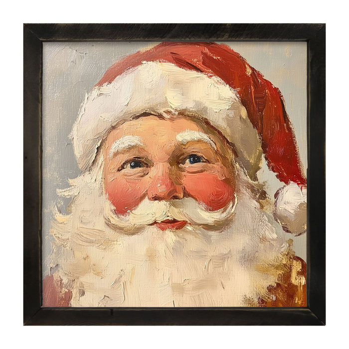 Santa Serenely Smiling - Framed Art