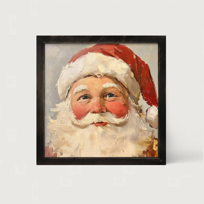 Santa Serenely Smiling - Framed Art