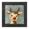 Santa's Red-Nosed Reindeer - Framed Art