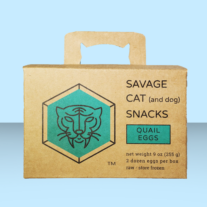 Savage Cat Frozen Quail Eggs 24 Pack