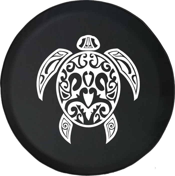 Sea Turtle Print Spare Tire Cover White (Wrangler JK, TJ, YJ)