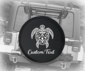 Sea Turtle Tropical Beach Design- Personalized Spare Tire Cover