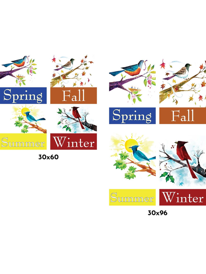 Seasonal Birds Double Vinyl Banner Set Dekra-Lite