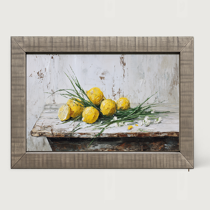 Sideboard Still Life - A Bunch of Lemons - Framed Art
