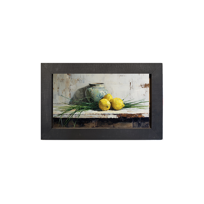 Sideboard Still Life - Three Lemons - Framed Art