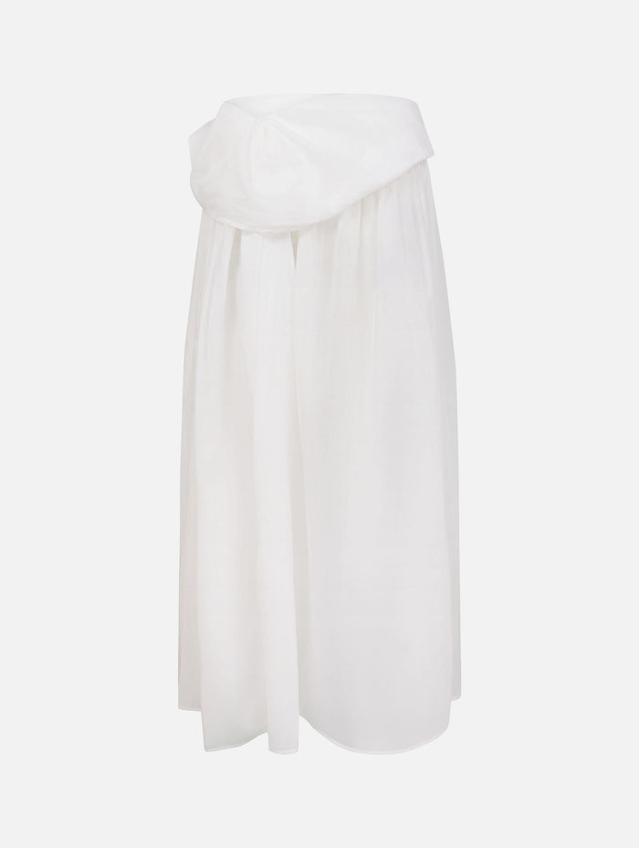 Silk Voile Skirt in White