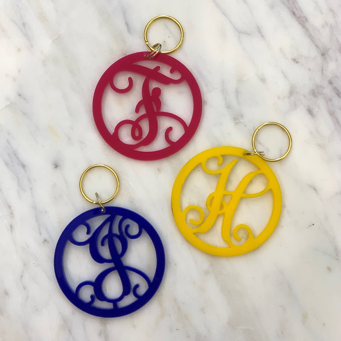 Single Initial Keychain