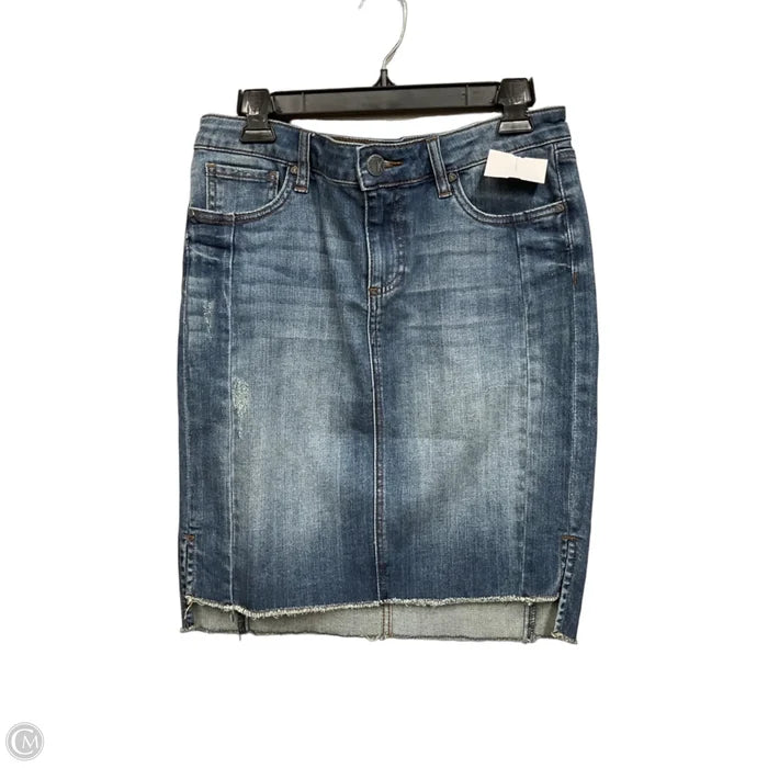 Skirt Mini & Short By Kut In Blue Denim, Size: 8